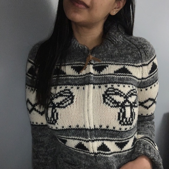 ☃️ Lambs Wool Aritzia TNA Winter Zip Up Sweater - Picture 5 of 13